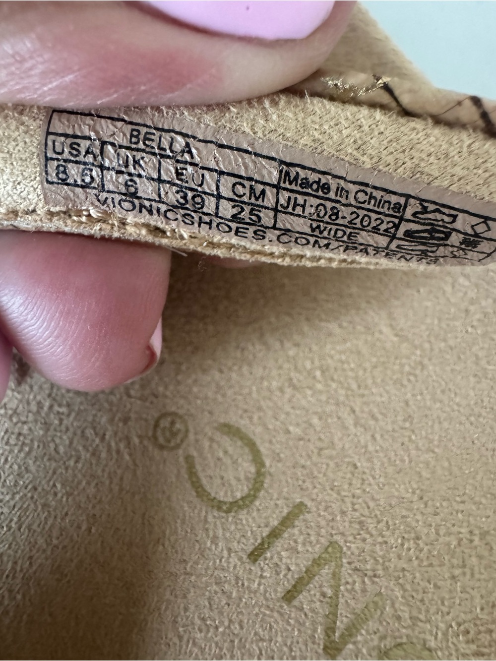 Vionic Bella Cork Print Orthotic Toe Post Sandals Women’s 8.5 Wide - Picture 5 of 5